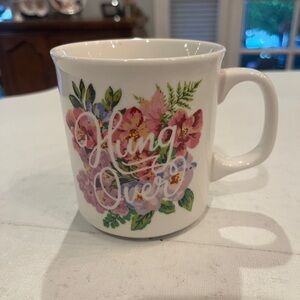 Vintage style Fred Floral Mug with 'Hung Over' Design. So funny!